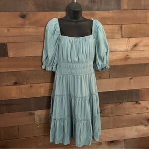 Dusty Blue Summer Dress Large